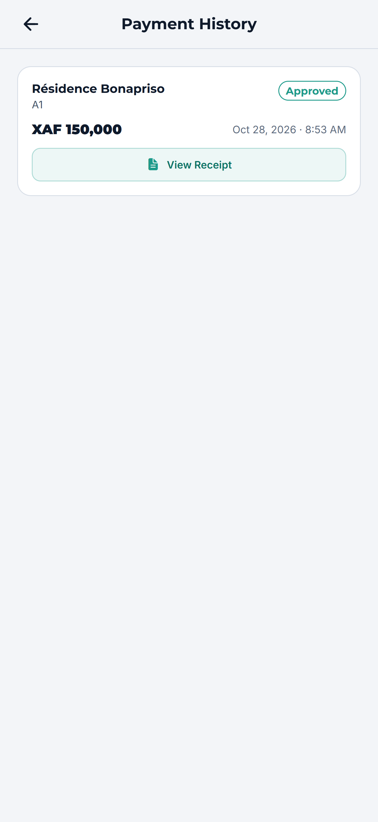A clear payment history