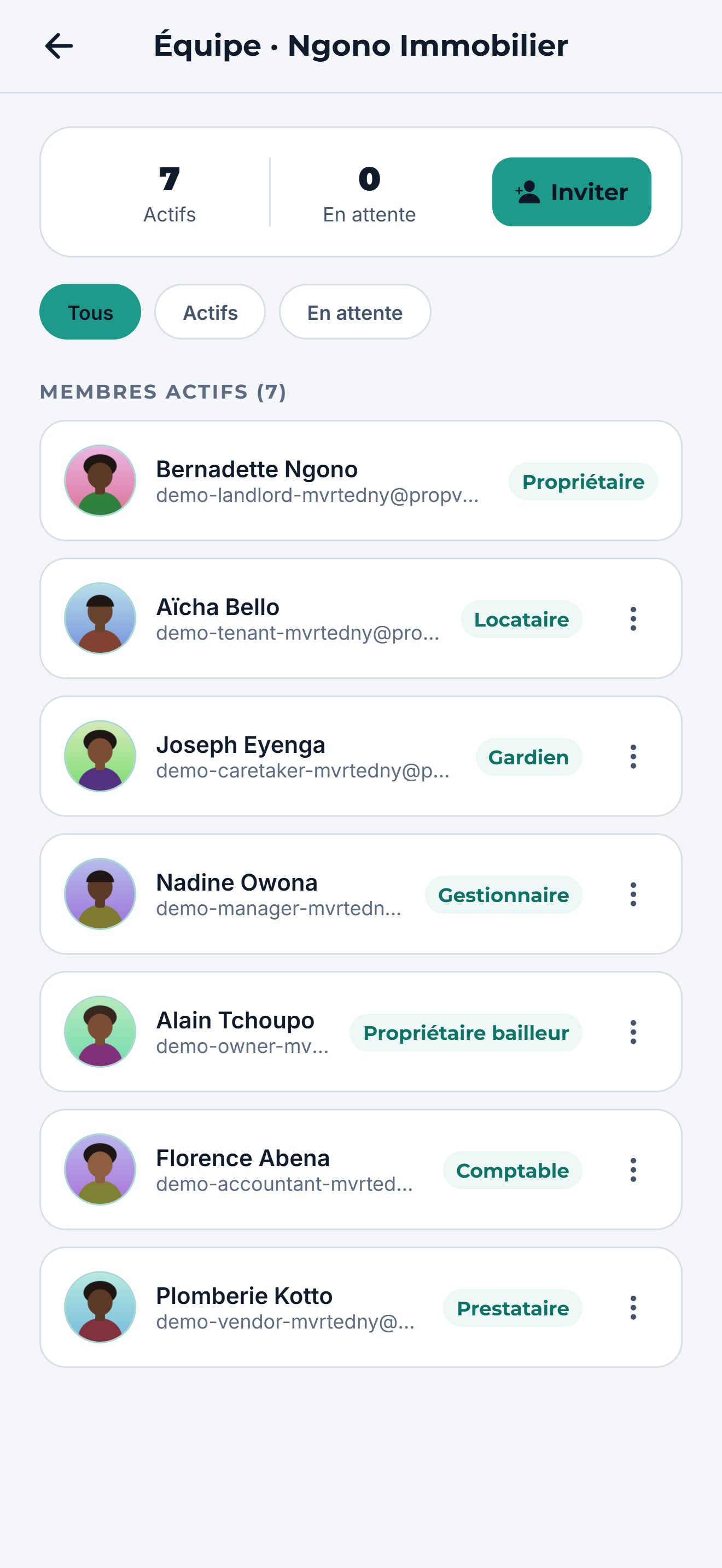 Invitez votre équipe